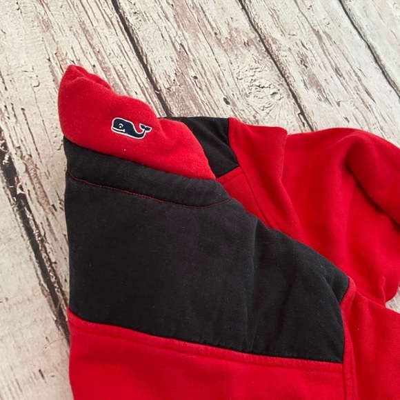 Vineyard Vines Martha's Vineyard Red Pullover Jumper 1/4 Zip Up Sweatshirt - Picture 3 of 6